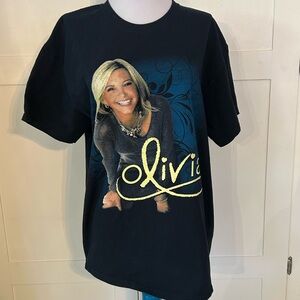 Olivia Newton John Black Concert T-Shirt - L